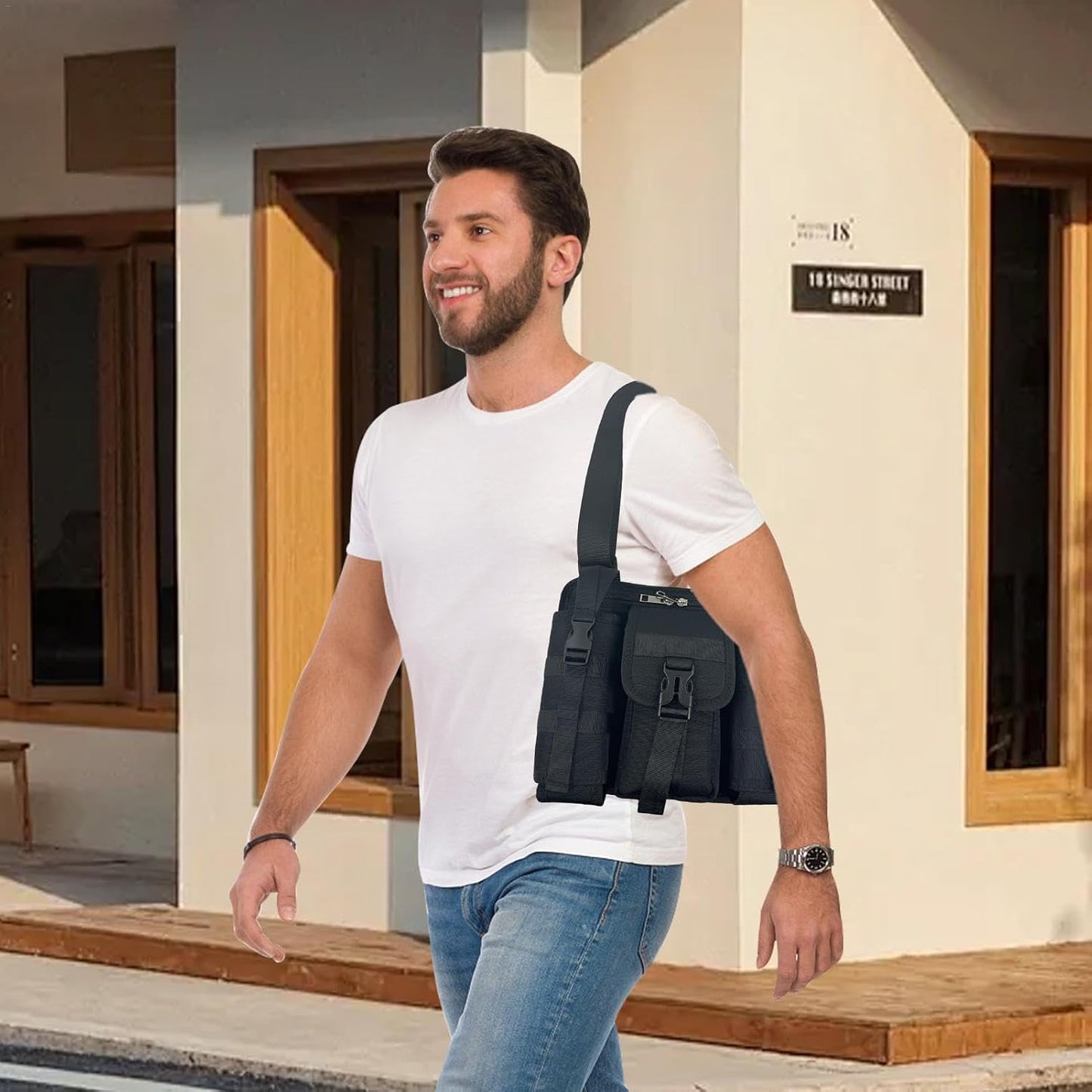  Petite Pochette à Outils,petit Sac à Outils - Seau Organisateur D'outils Multifonctionnel - Sac De Poitrine Porte-outils, Rangement Et Organisation De Voiture Pour L'extérieur Et L'intérieur
