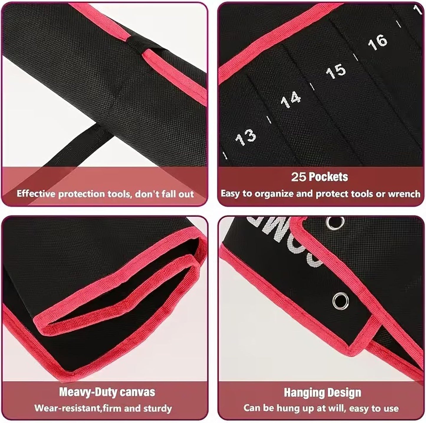  Porte-clé Portable Avec 14 Poches Pour Outils à Main, Organisation, Garage, Camping, Planificateur D'outils