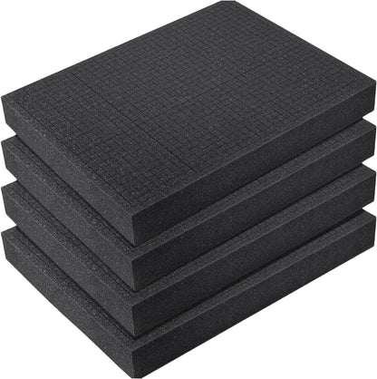  Lot De 4 Inserts En Mousse Pour Boîte à Outils Absorbant Les Chocs - Insert De Coupe Pour Mallette De Vol Rigide, Organiseurs à Outils, Boîte à Outils