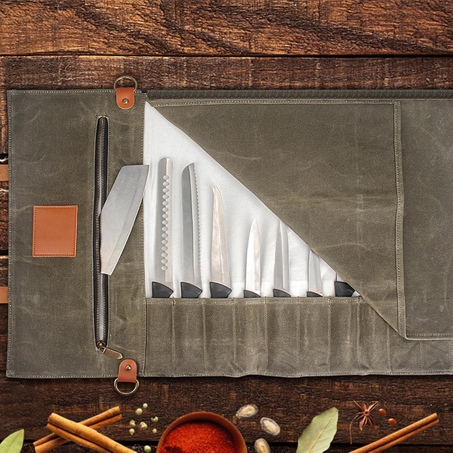  Sac à Outils De Grande Capacité Avec Poignée Ergonomique Et Sangle Réglable Pour Chefs Professionnels Et Amateurs De Cuisine