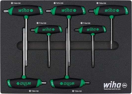  Wiha 36489 Lot De 7 Plateaux SoftGrip Dual Drive Torx Avec Poignée En T