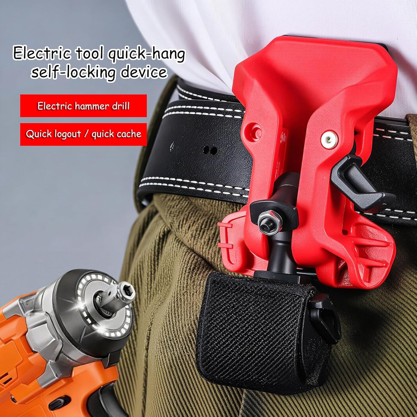  Porte-outils électriques Ergonomiques Avec Clip De Ceinture, Crochet Pour Marteau électrique Sans Fil Pour Ceinture à Outils