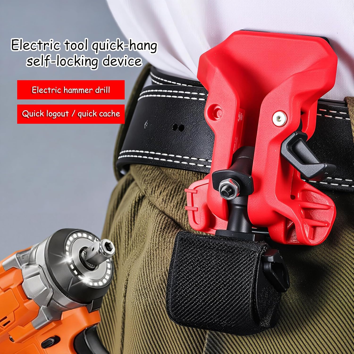  Porte-outils électriques Ergonomiques Avec Clip De Ceinture, Crochet Pour Marteau électrique Sans Fil Pour Ceinture à Outils