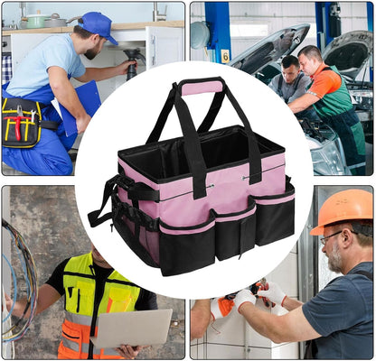  Housekeepers Sacs De Nettoyage, Organisateur De Nettoyage Avec Poignée, 40 X 25 X 24 Cm, Rangement Multi-poches, Construction En Tissu Durable Pour Cuisine, Dortoir, Salle De Bain, Camping, Voiture