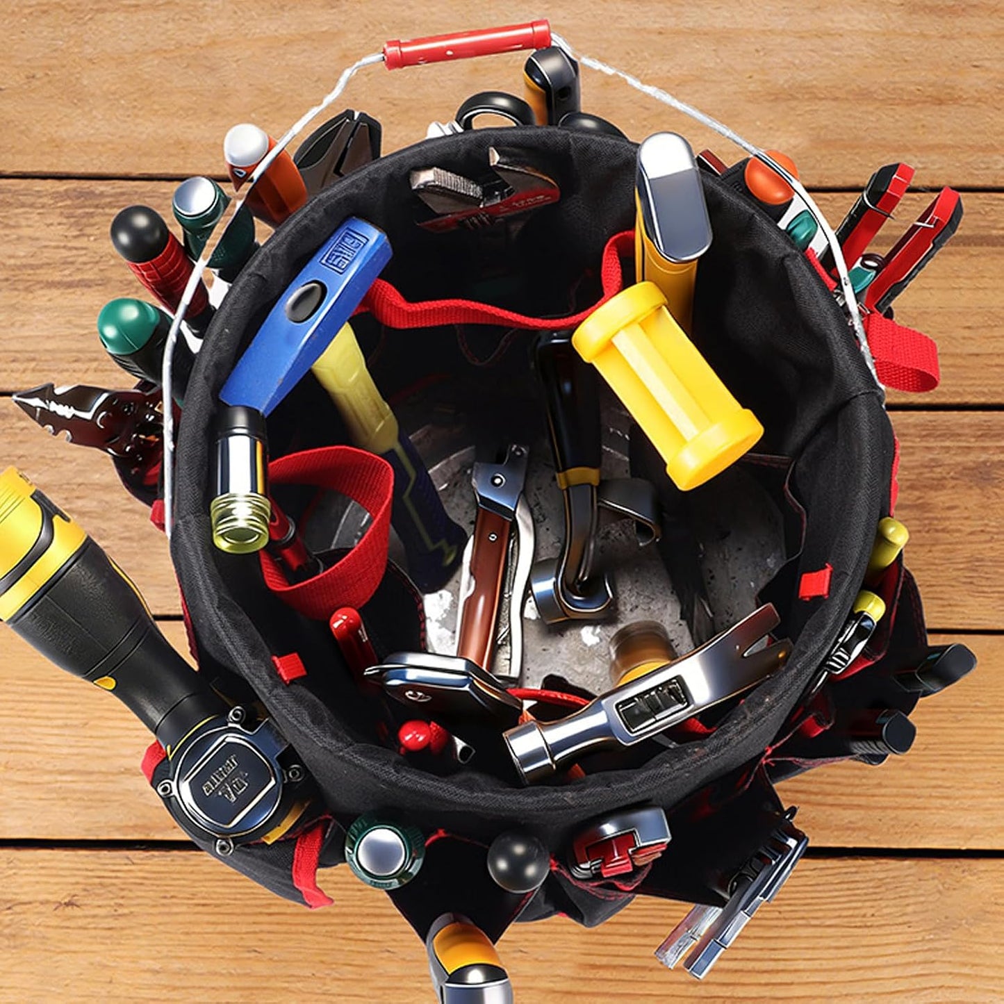 Le Spacieux Pour Organisateurs D ' Outils De Qualité Industrielle Comprend De Nombreux Compartiments Et Des Poignées Renforcées Pour Une Utilisation Intensive De Rangement D ' Outils Spacieux