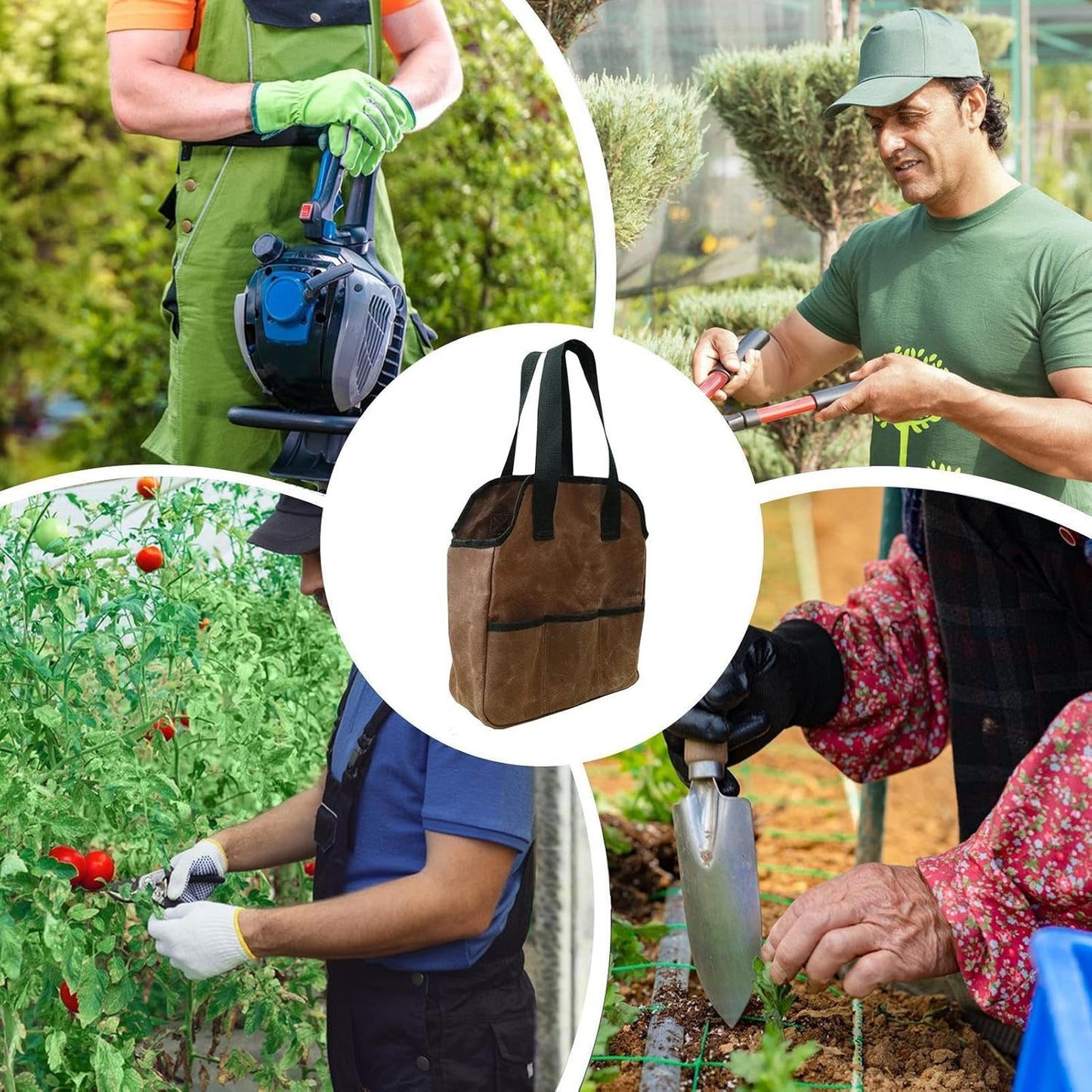 GENERIC Sac à Outils | 453,6 G En Toile Cirée – Sac à Outils – Pour Papa, Homme, Fleuriste, Atelier, Camion, Voiture, Moto, Clé à Molette, Menuiserie