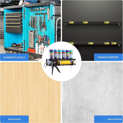  Organisateur Mural Pour Adhésifs En Tube,Organisateur Mural Pour Tubes De Mastic D'Atelier | Rangement Pour Outils De Professionnels En Rénovation Et Maintenance