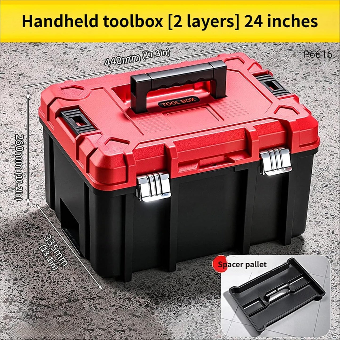  Outil électrique De Grande Capacité Avec Poignée Ergonomique Pour Divers Composants De Matériel, Boîte De Rangement Extra Large Et épaisse Pour Outils électriques