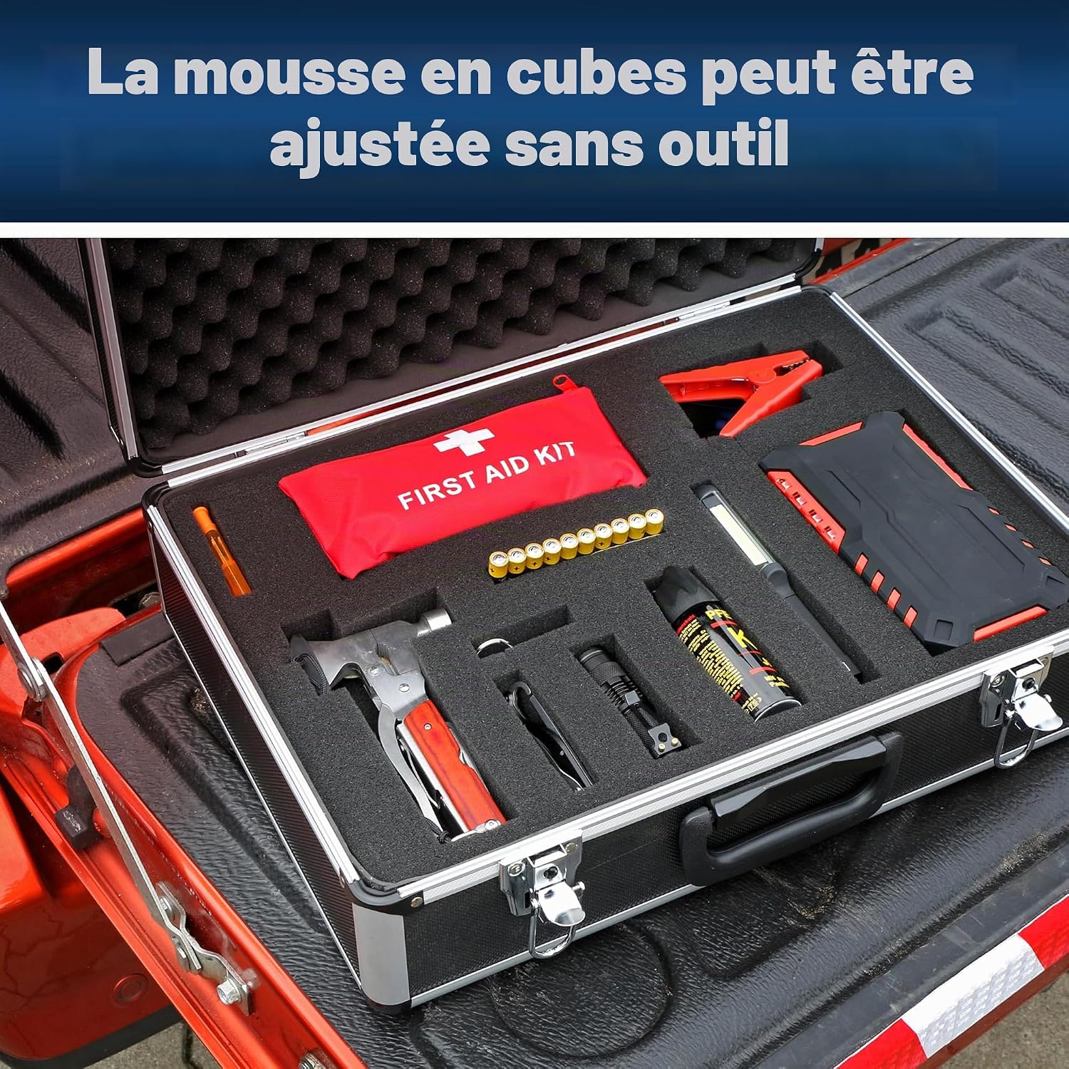  Peak Tech P 7310 - Mallette Universelle Pour Instruments De Mesure, Robuste En Aluminium, Compartiment à Outils, Rembourrage En Mousse, Verrouillable, Anti-Poussière, XL - 460 X 330 X 150 Mm