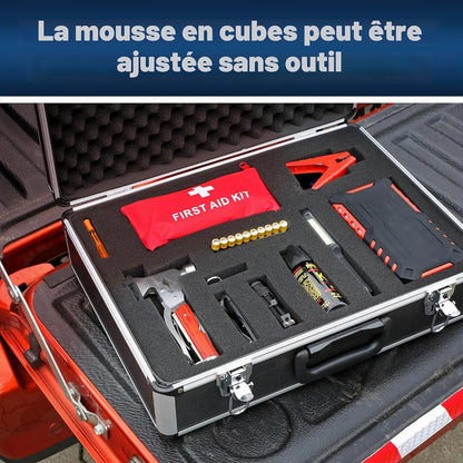  Peak Tech P 7310 - Mallette Universelle Pour Instruments De Mesure, Robuste En Aluminium, Compartiment à Outils, Rembourrage En Mousse, Verrouillable, Anti-Poussière, XL - 460 X 330 X 150 Mm