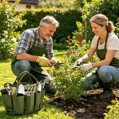 GENERIC Sac De Rangement Robuste, Organiseur D'outils De Jardinage, Utilitaire Avec Doublure Imperméable, Système De Poche, Sac De Transport Portable Avec Design Robuste, Entretien Extérieur Pour Truelles Et