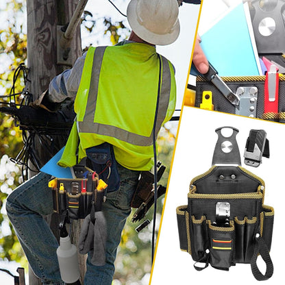  Sac Ceinture à Outils Pour Électricien,Poche De Taille Multi-poche Pour Technicien Électricien - Ceinture Holster Utilitaire Légère Pour Personnel De Travail Coiffeurs Couvreurs