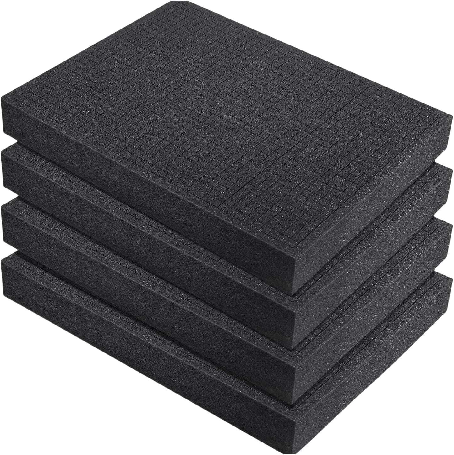  Lot De 4 Inserts En Mousse Pour Boîte à Outils Absorbant Les Chocs - Insert De Coupe Pour Mallette De Vol Rigide, Organiseurs à Outils, Boîte à Outils