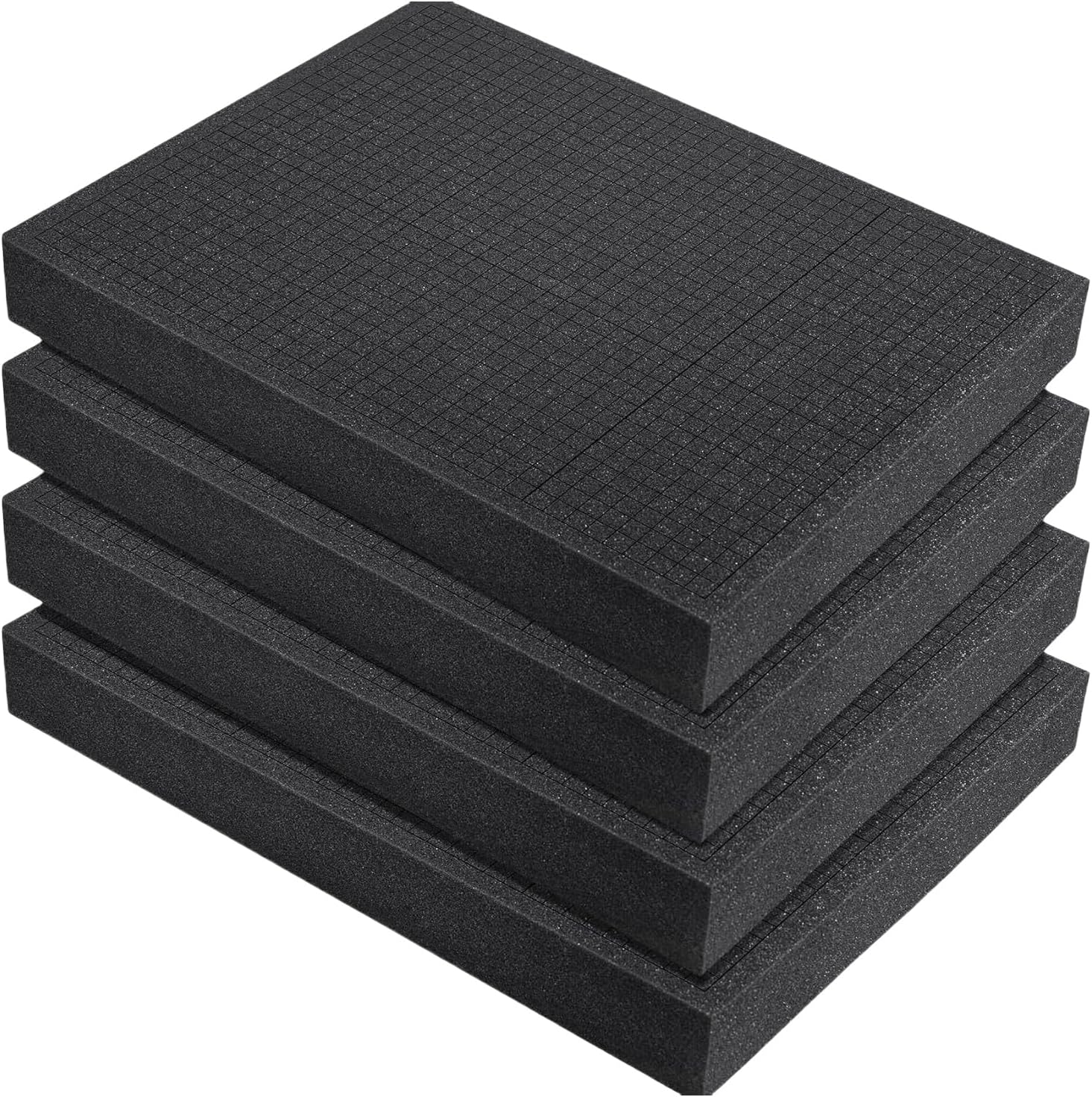  Lot De 4 Inserts En Mousse Pour Boîte à Outils Absorbant Les Chocs - Insert De Coupe Pour Mallette De Vol Rigide, Organiseurs à Outils, Boîte à Outils