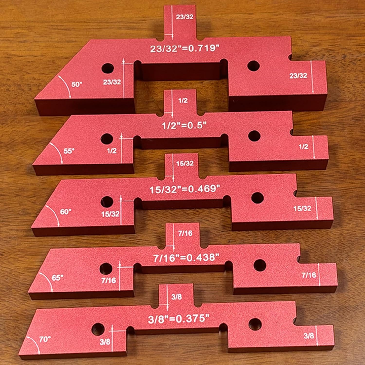  Lot De 7 Barres De Réglage De Table De Toupie En Aluminium De Précision, Jauges De Hauteur, Outils De Travail Du Bois