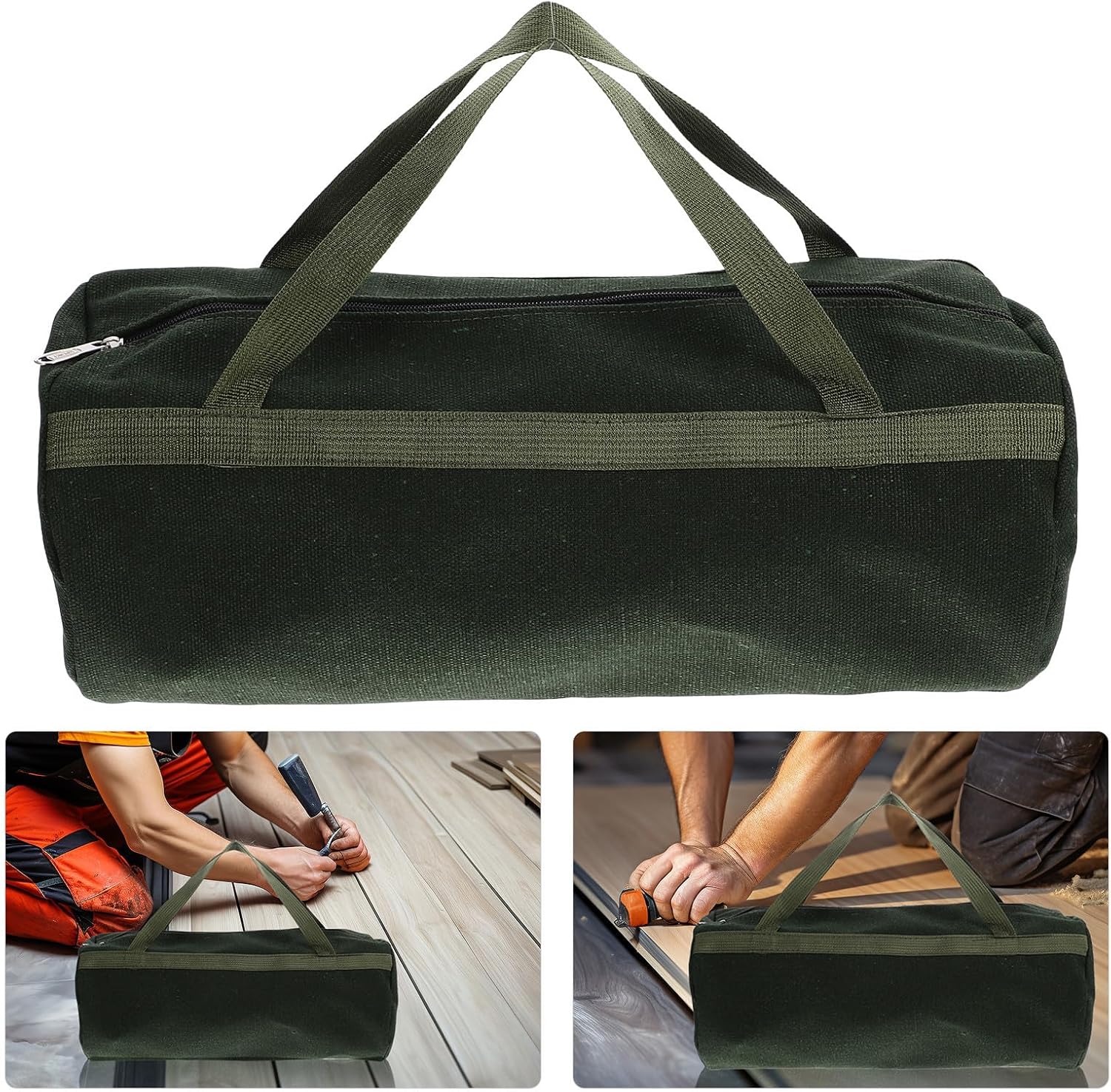  Healvian Pochette à Outils Grosse Capacité En Toile Canvas Design Multifonctionnel Pour Rangement Et Transport Facile Des Outils De Réparation à Domicile