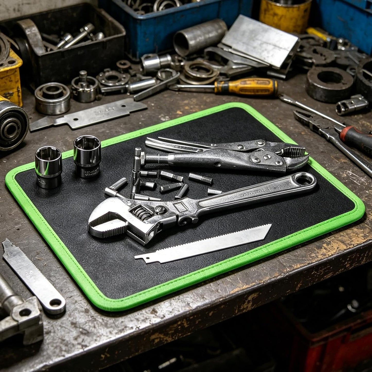  Tapis à Outils Magnétique | 32,7 X 24,8 X 0,7 Cm – Tapis Magnétique Pour Outils, Pour La Construction De Voitures, Projets électroniques, Bureau, Table, Garage, Atelier, Réparation Automobile