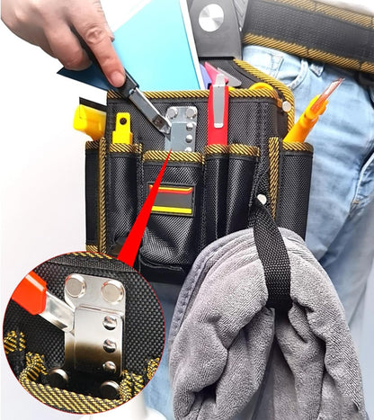  Sac Ceinture à Outils Pour Électricien,Poche De Taille Multi-poche Pour Technicien Électricien - Ceinture Holster Utilitaire Légère Pour Personnel De Travail Coiffeurs Couvreurs