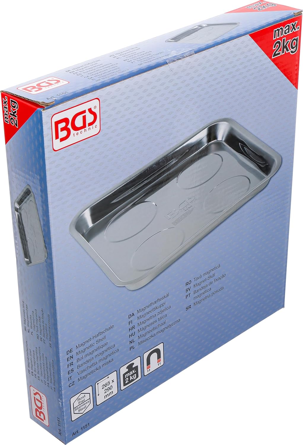 BGS 1151 | Bol Magnétique | Acier Inoxydable | 265 X 290 Mm