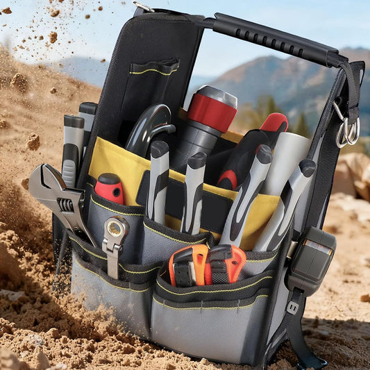 Sac à Outils Robuste De Grande Capacité De Rangement Pour électriciens Avec Poignée Ergonomique