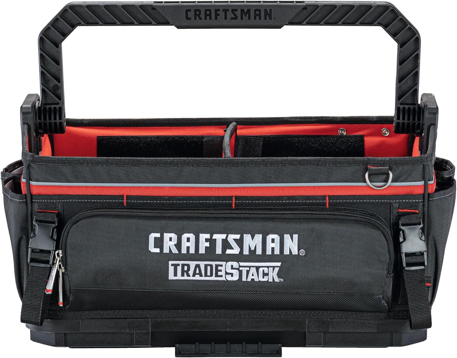  CRAFTSMAN Trade STACK CMST21451 Sac à Outils Avec Fermeture éclair, 56,8 Cm, Polyester, Noir/rouge