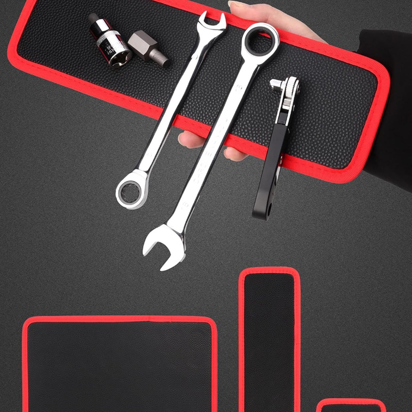  Lot De 3 Supports Magnétiques Pour Outils, Avec Revêtement De Protection En PVC, Bande Magnétique Résistante Pour Atelier De Garage à La Maison, Accessoire De Rangement Pour Réparation