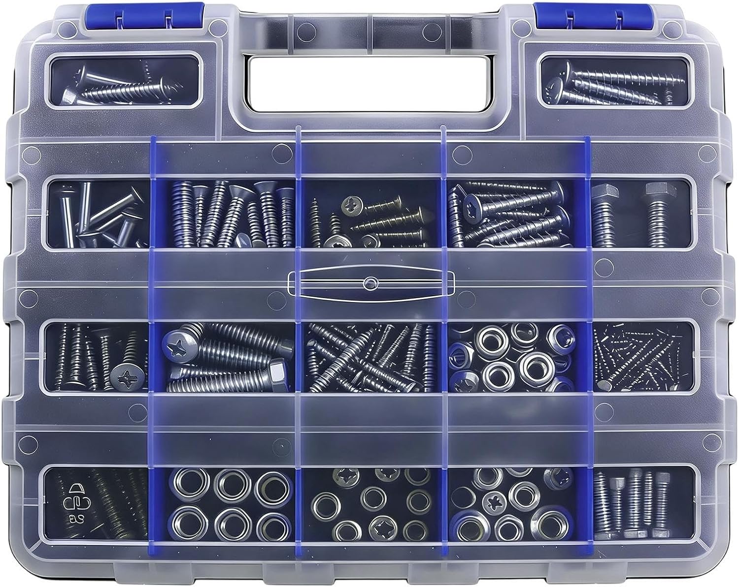 GENERIC Organisateur De Vis - Boîte Avec 34 Compartiments,Organisation D'Outils Pour Petites Pièces,pour Écrous Clous Perles Boulons Composants Électroniques Garage Et Atelier