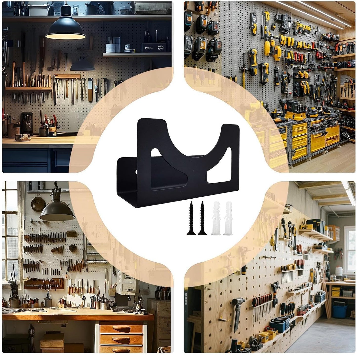 GENERIC Support Mural Pour Meuleuse D'angle | Support Mural Pour Meuleuse D'angle – Support En Fer Multifonction Pour Machine à Polir, Outils électriques, Ponceuses, Perceuses
