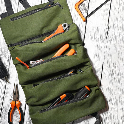  Pochette Enroulable Pour Clé - 5 Fourre-tout De Transport à Fermeture éclair Pour Outil De Fermeture éclair,Organisateur De Sac à Outils Pliable Avec Organisateur De Pochette à Outils Robuste Et Sac D