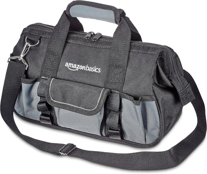  Amazon Basics Sac à Outils, 40.6 Cm, Gris,noir